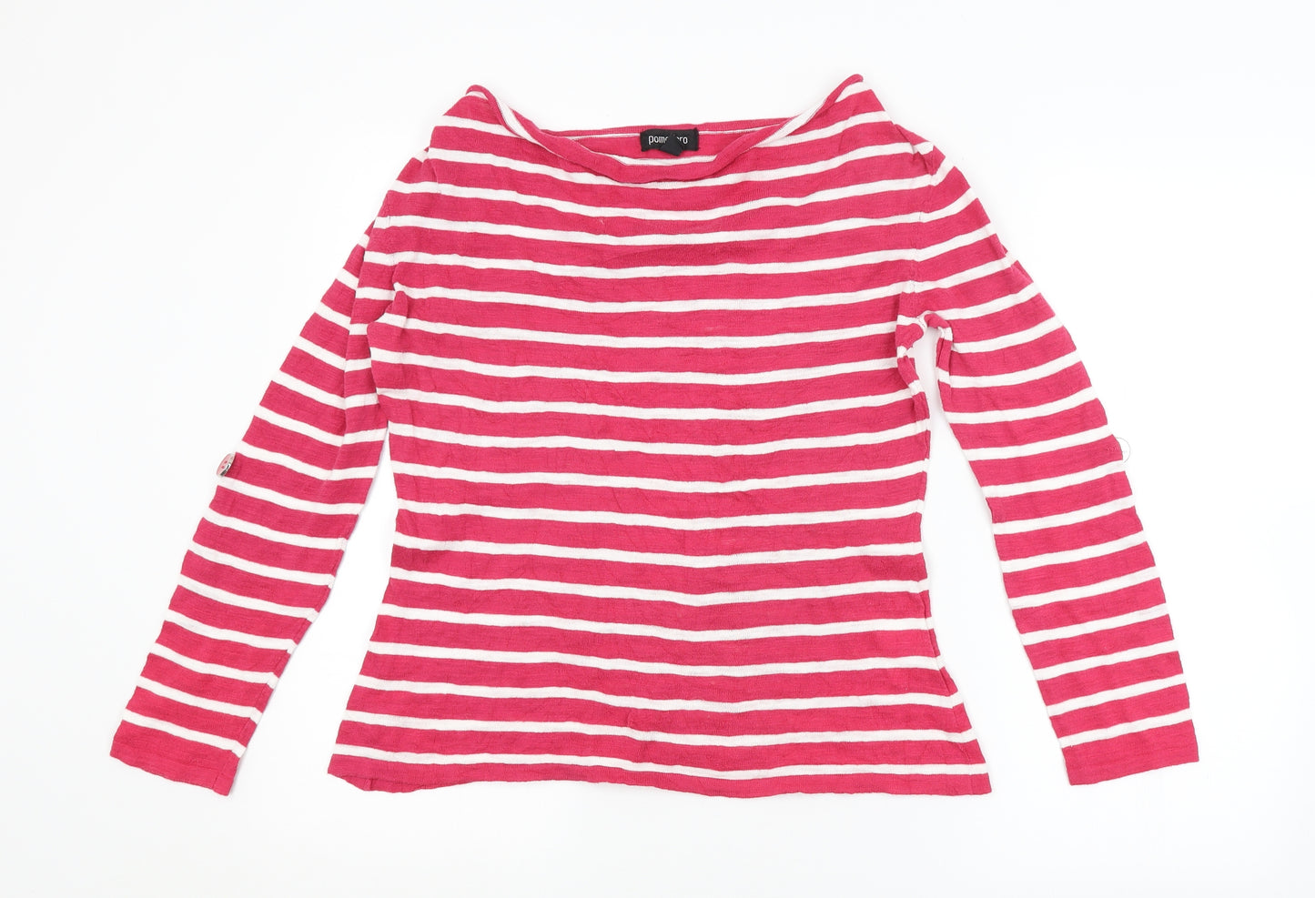 Pomodoro Womens Pink Striped  Pullover Jumper Size 12