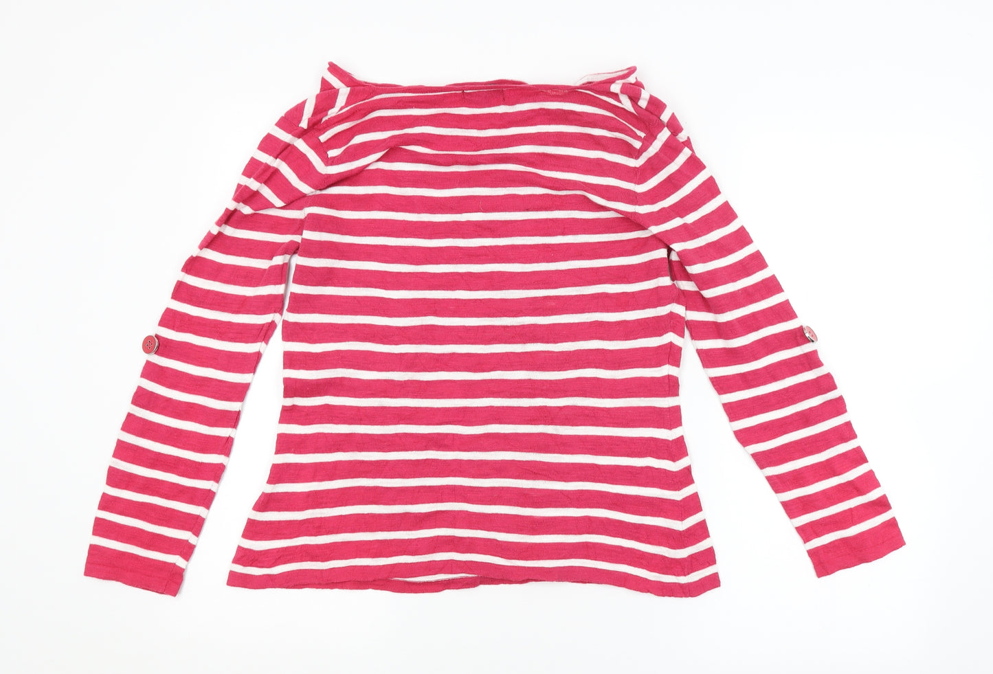 Pomodoro Womens Pink Striped  Pullover Jumper Size 12