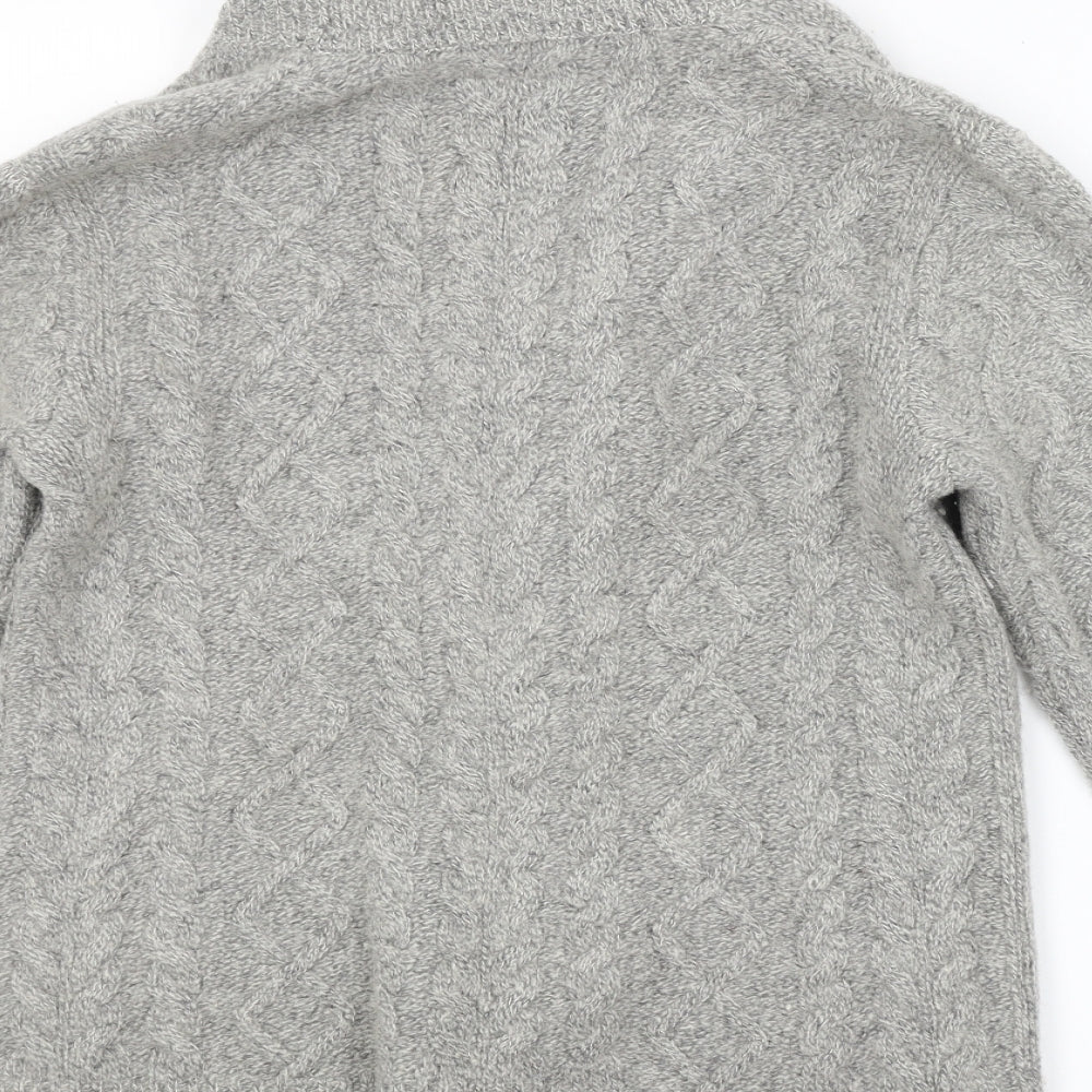 Jack Wills Mens Grey Argyle/Diamond  Cardigan Jumper Size M