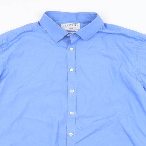 Charles Tyrwhitt Mens Blue    Dress Shirt Size 16.5