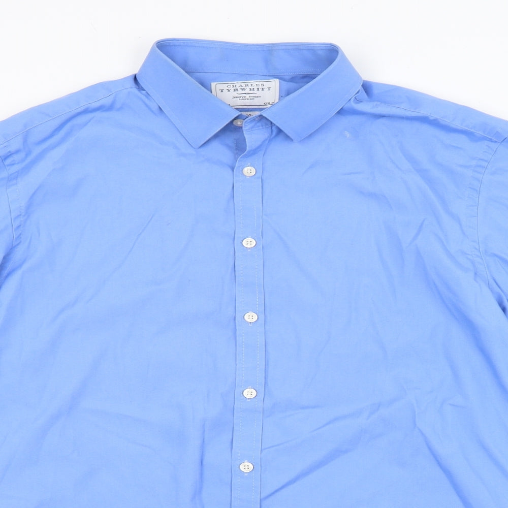 Charles Tyrwhitt Mens Blue    Dress Shirt Size 16.5