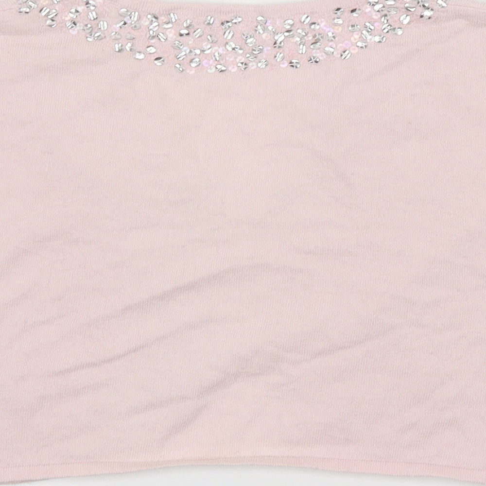 M&S Womens Pink   Cardigan Jumper Size M