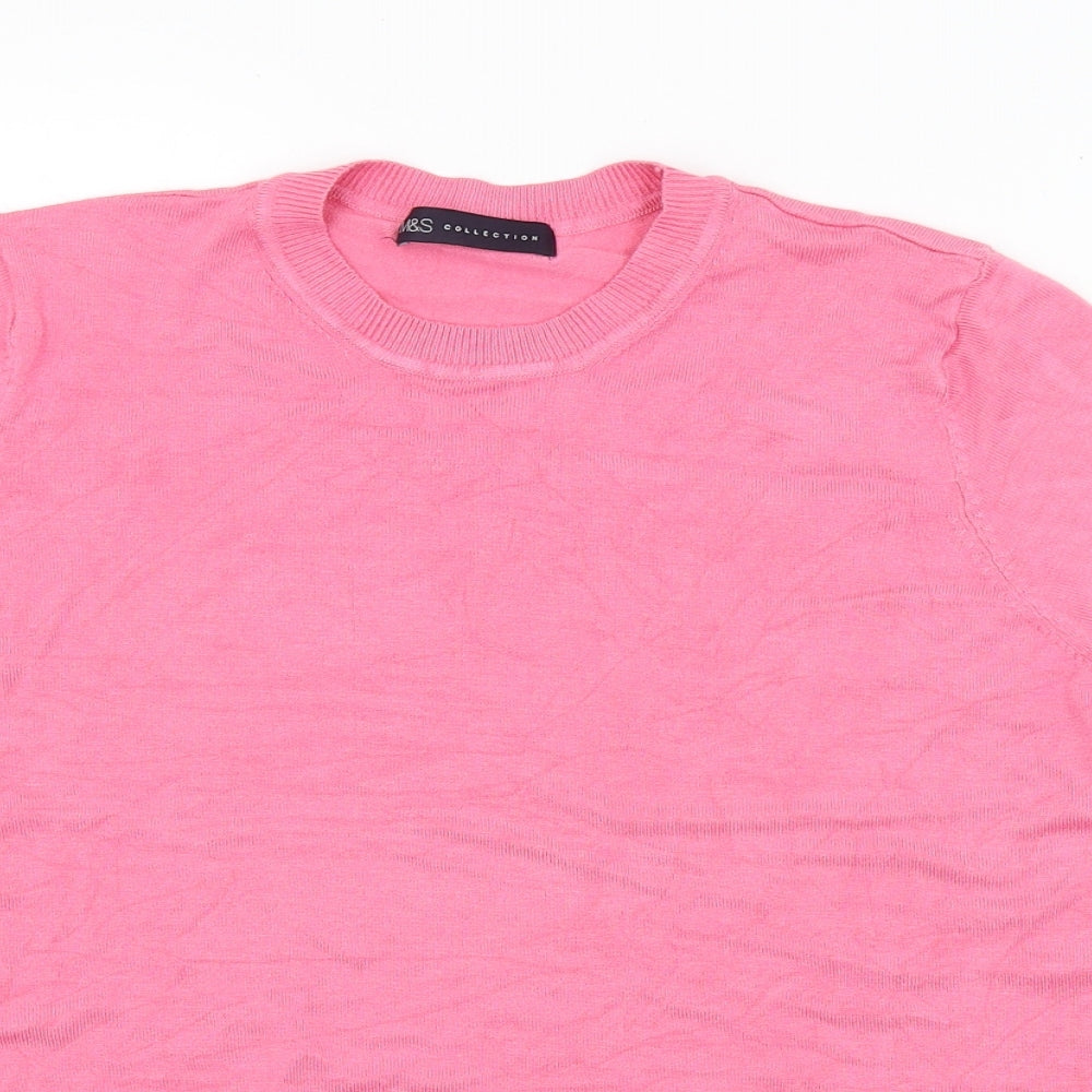 M&S Womens Pink   Pullover Jumper Size 14