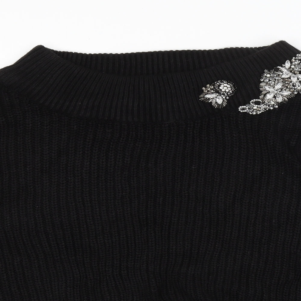New Look Womens Black   Pullover Jumper Size M