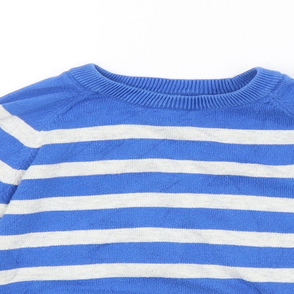 Preworn Baby Blue Spotted  Pullover Jumper Size 18-24 Months