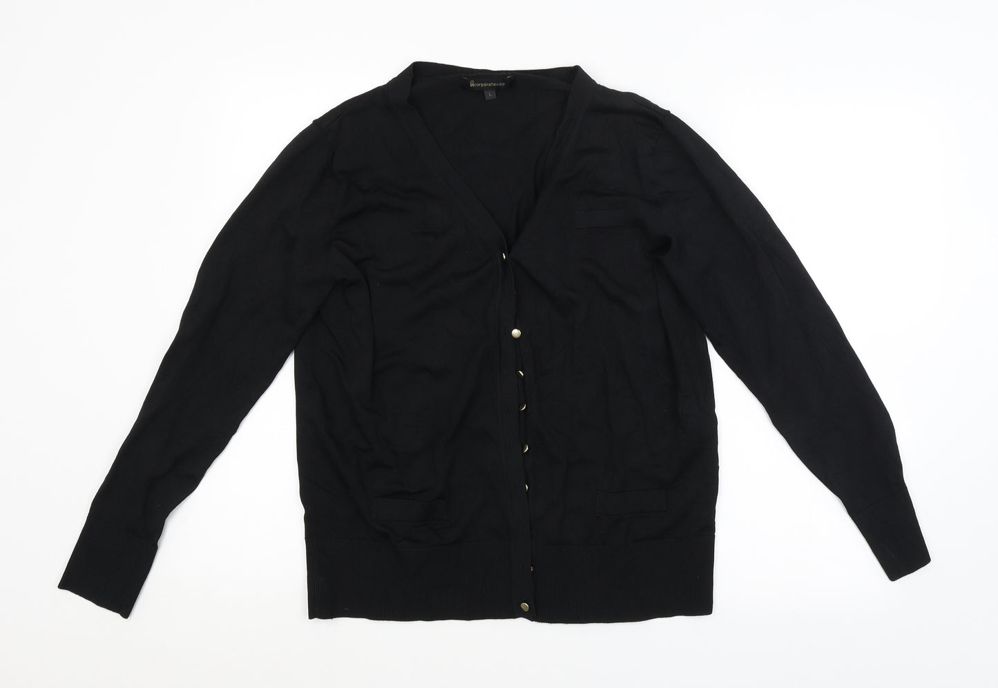Incorporate Wear Womens Black   Cardigan Jumper Size L