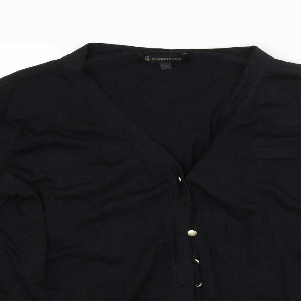 Incorporate Wear Womens Black   Cardigan Jumper Size L