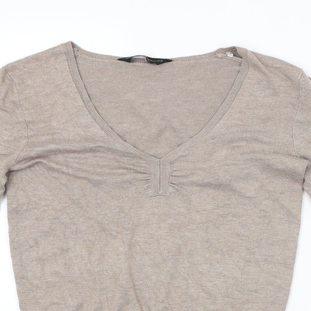 Dorothy Perkins Womens Beige   Pullover Jumper Size 8