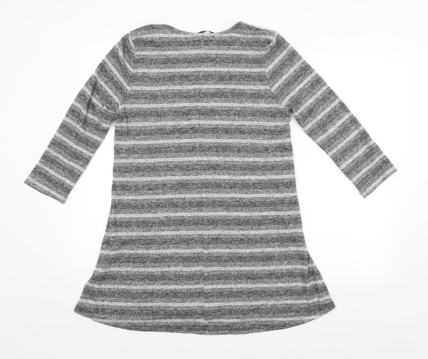 TU Womens Grey Striped  Pullover Jumper Size 12