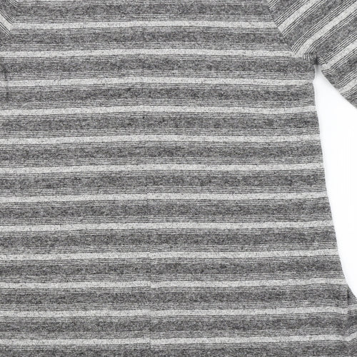 TU Womens Grey Striped  Pullover Jumper Size 12