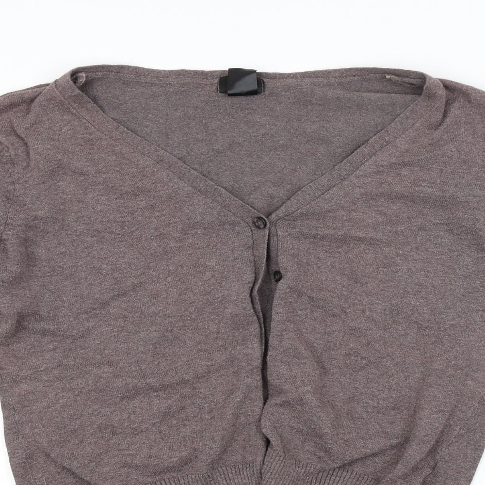H&M Womens Grey   Cardigan Jumper Size S