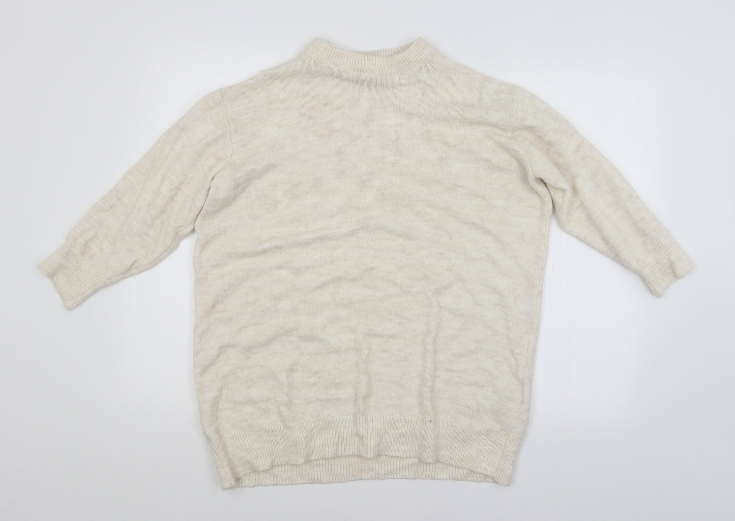 Pull&Bear Mens White   Pullover Jumper Size S