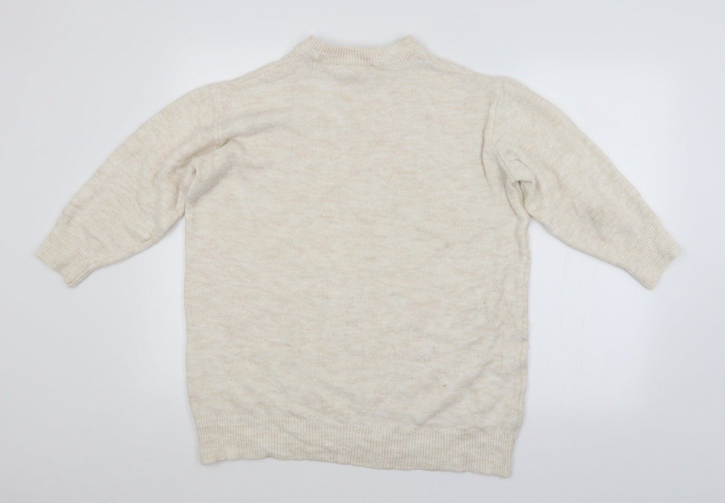 Pull&Bear Mens White   Pullover Jumper Size S
