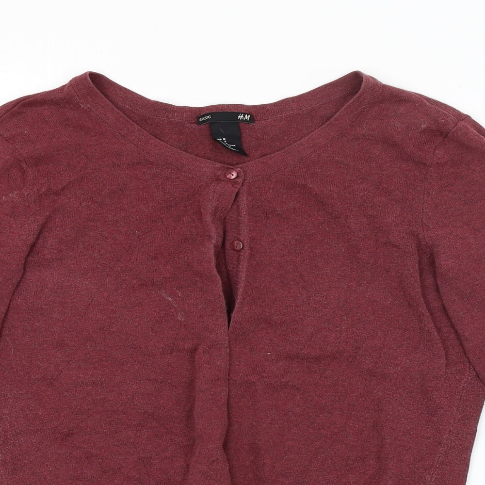 H&M Womens Purple   Cardigan Jumper Size M