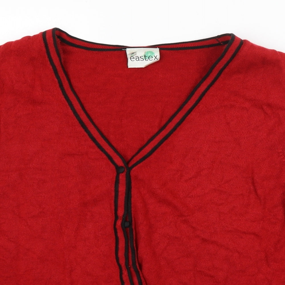 Eastex Womens Red   Cardigan Jumper Size 12