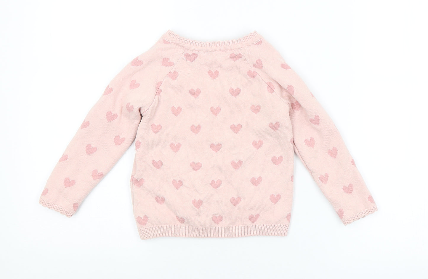 TU Girls Pink Spotted  Cardigan Jumper Size 18-24 Months