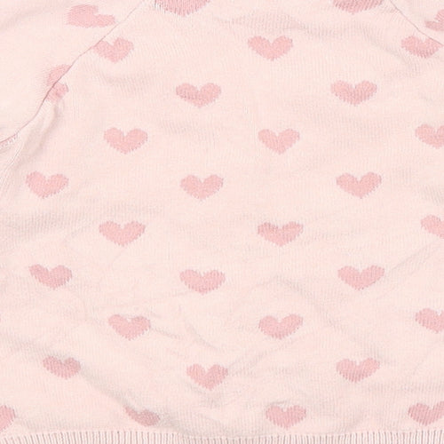 TU Girls Pink Spotted  Cardigan Jumper Size 18-24 Months