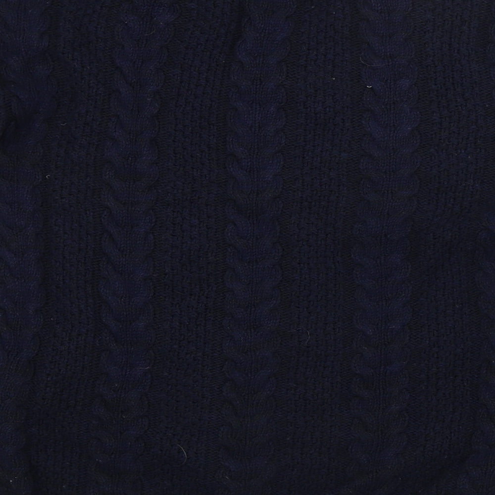 TU Womens Blue Animal Print  Pullover Jumper Size 10