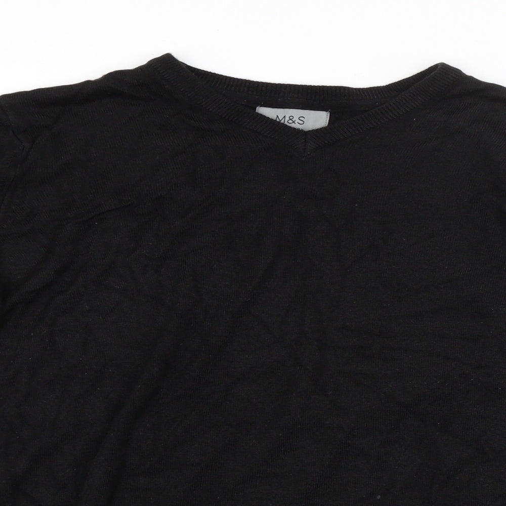 M&S Mens Black   Pullover Jumper Size M