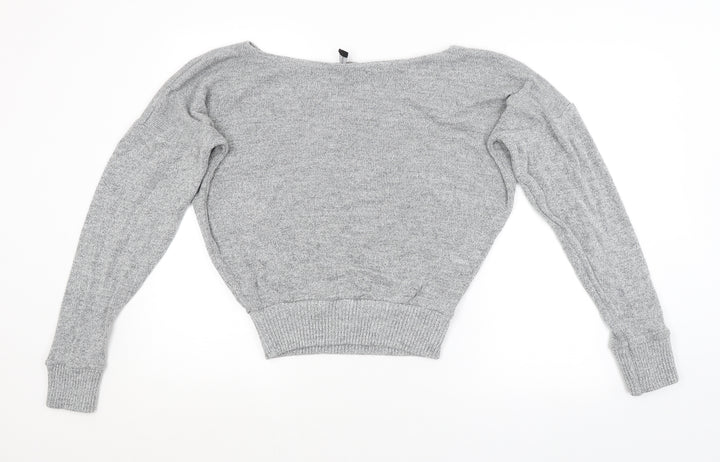 PRETTYLITTLETHING Womens Grey Pullover Jumper Size M