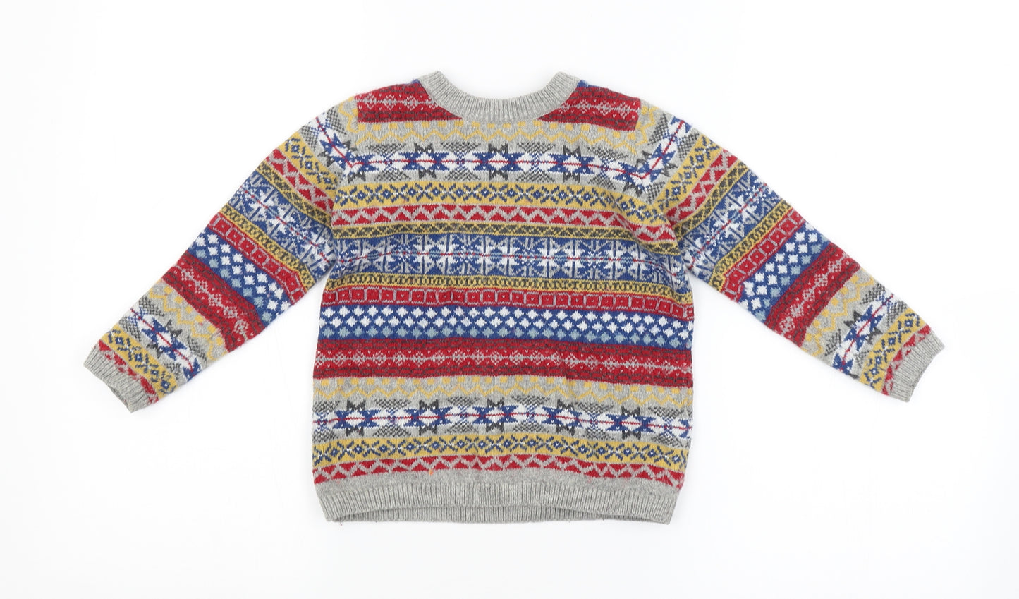 John Lewis Boys Multicoloured Argyle/Diamond  Pullover Jumper Size 4 Years