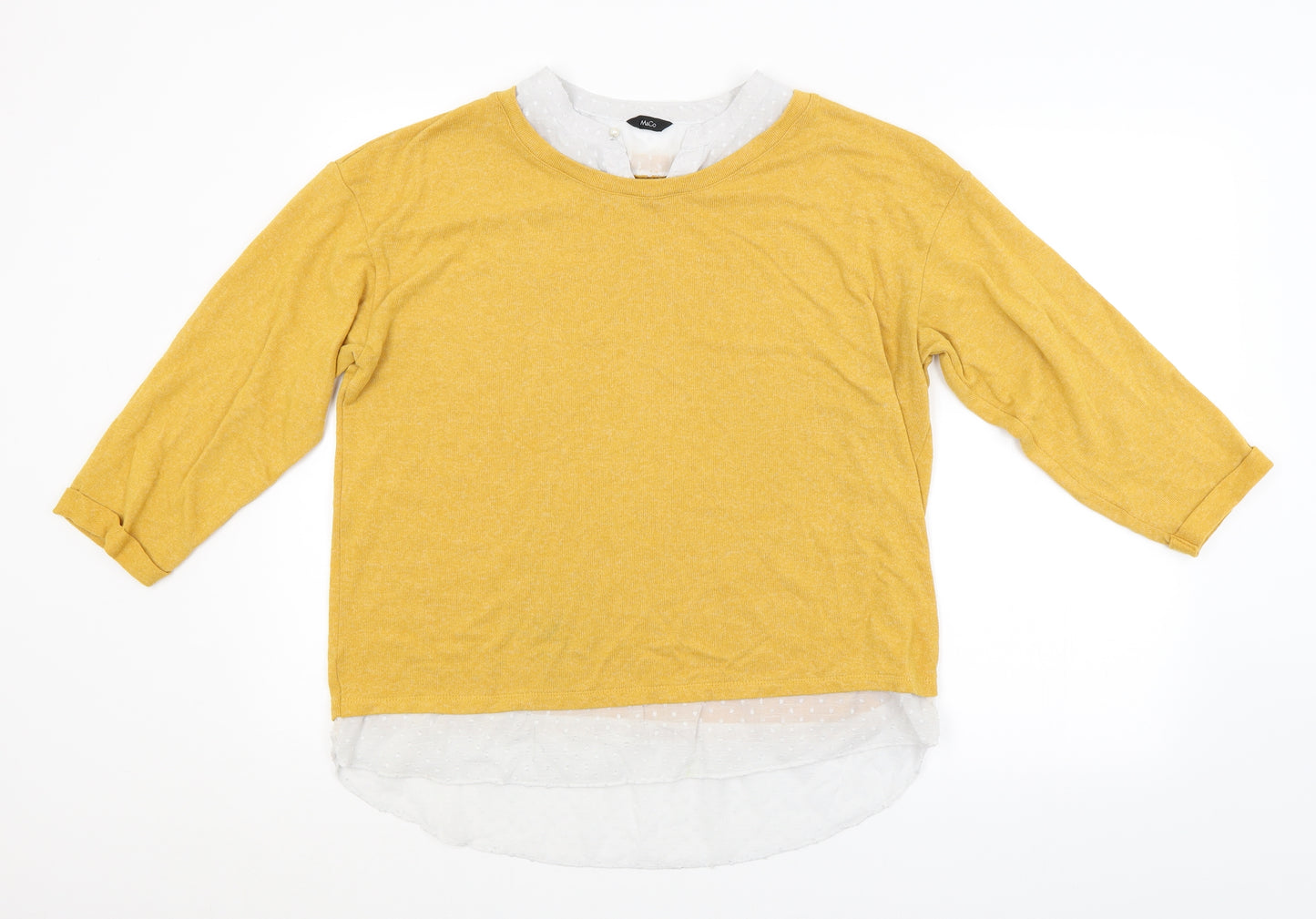 M&CO. Womens Yellow   Pullover Jumper