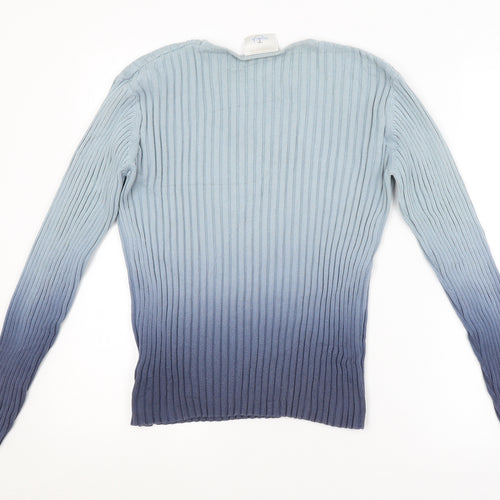 Preworn Womens Blue Striped  Pullover Jumper Size 14