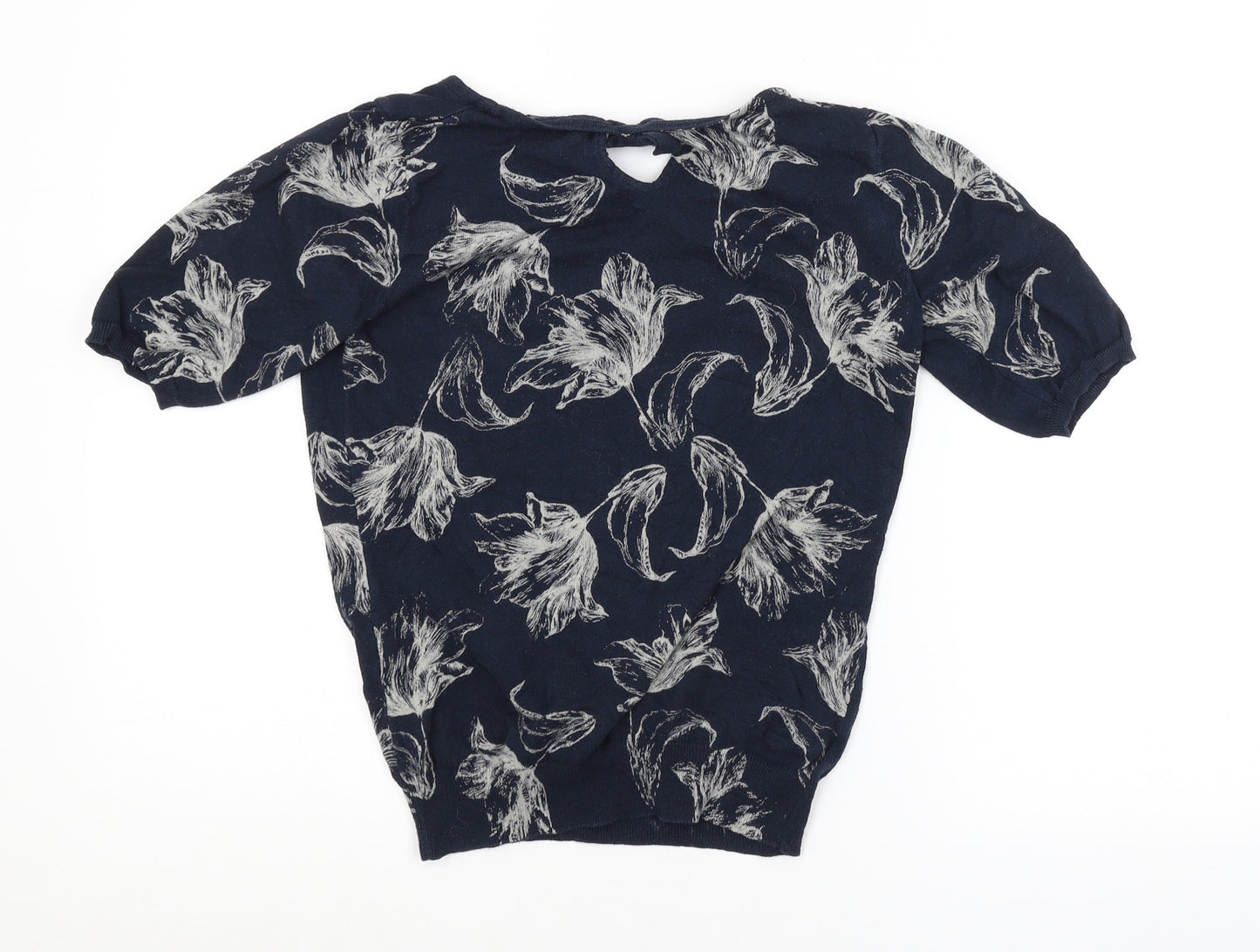 NEXT Womens Blue Floral  Pullover Jumper Size 6