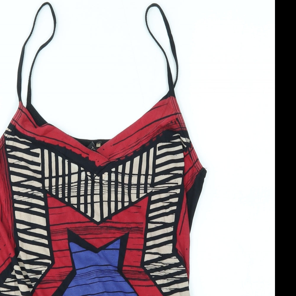 Topshop Womens Red   Basic Tank Size 10  - wonder woman, DC