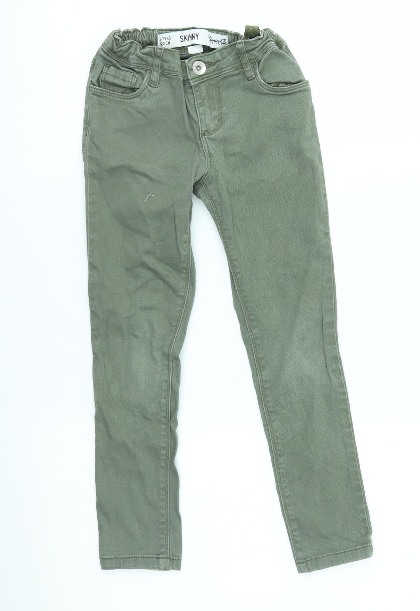 denim co Boys Green   Skinny Jeans Size 6-7 Years