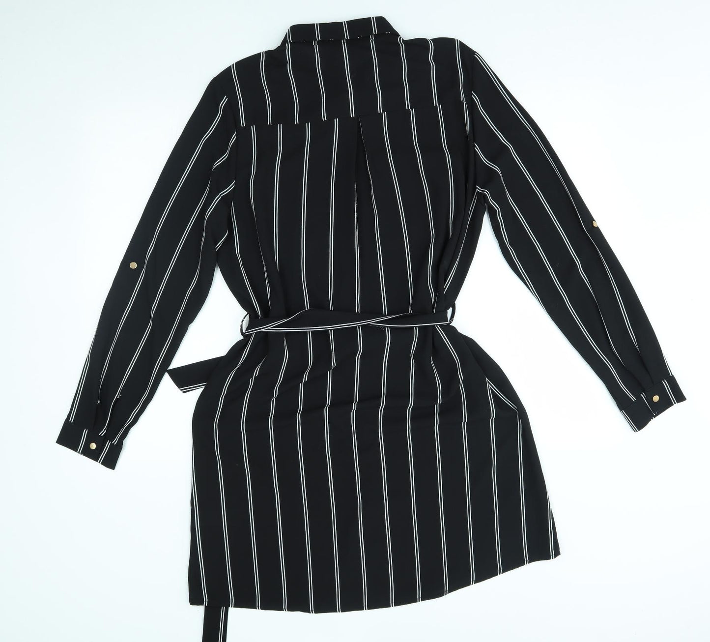 Cameo Rose Womens Black Striped  T-Shirt Dress  Size 14