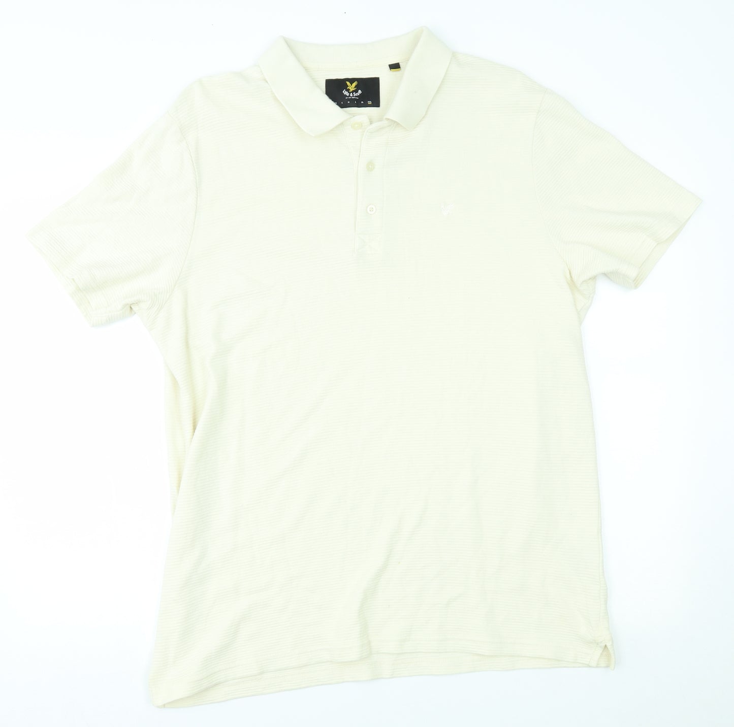 Lyle & Scott Mens Ivory    Polo Size 2XL