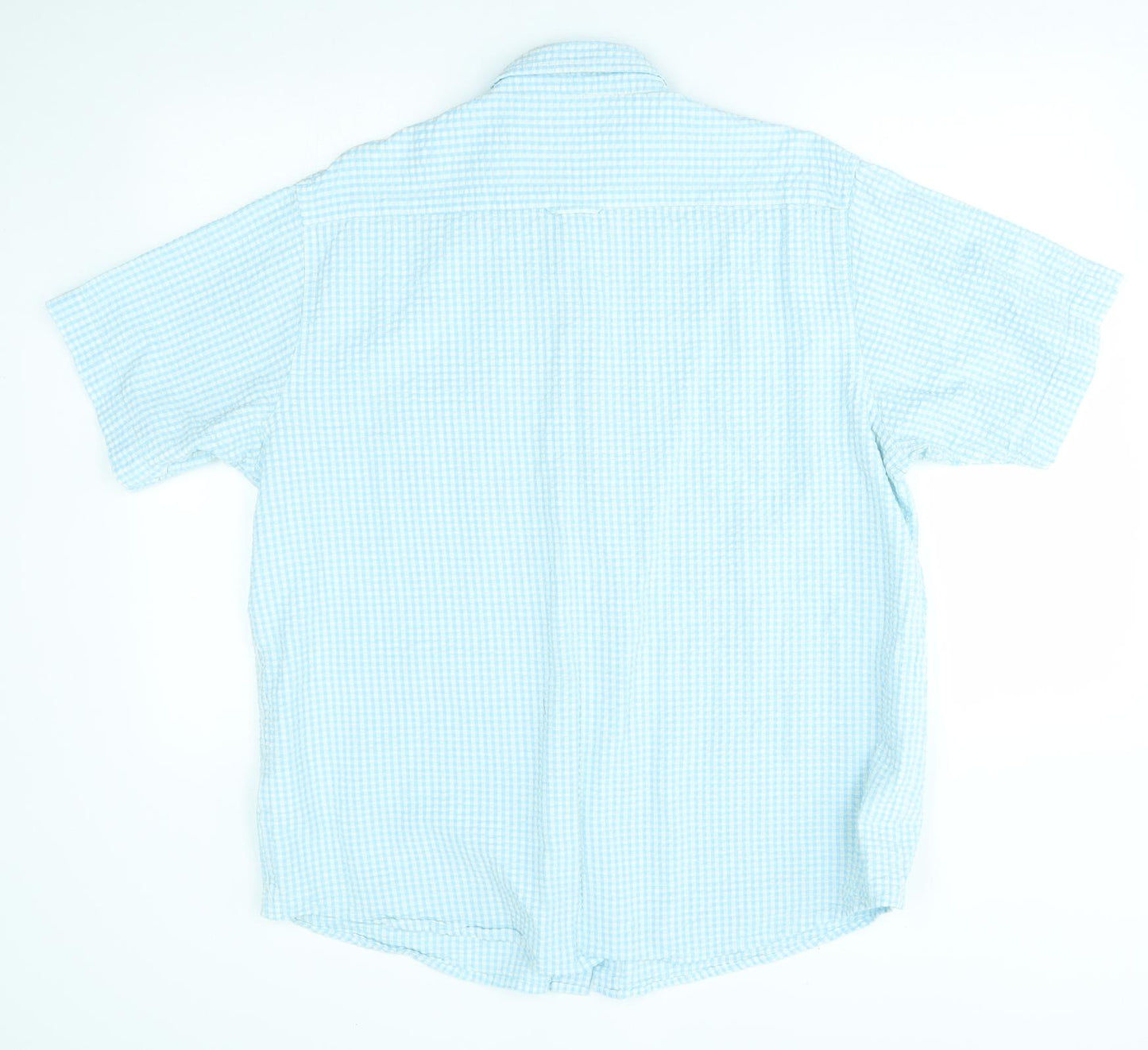 Cotton Traders Mens Blue Check   Button-Up Size XL
