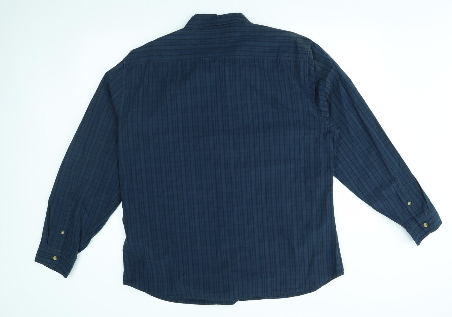 Linea Mens Blue Striped   Button-Up Size 2XL