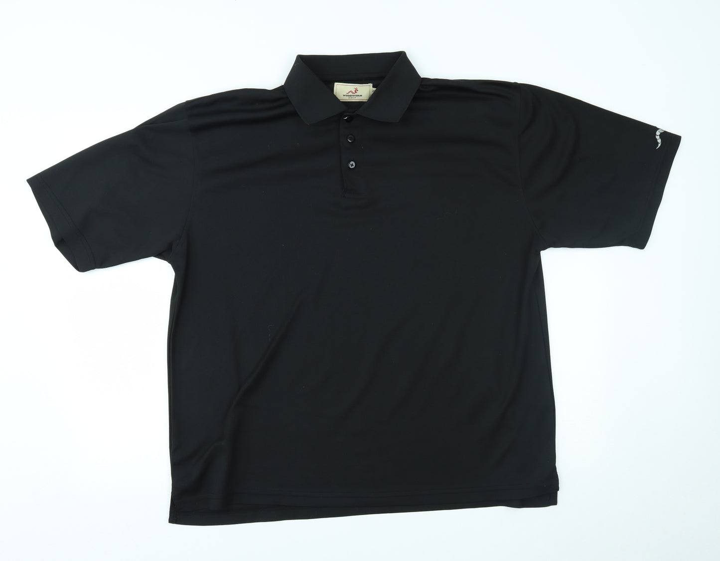 Woodworm Mens Black    Polo Size XL