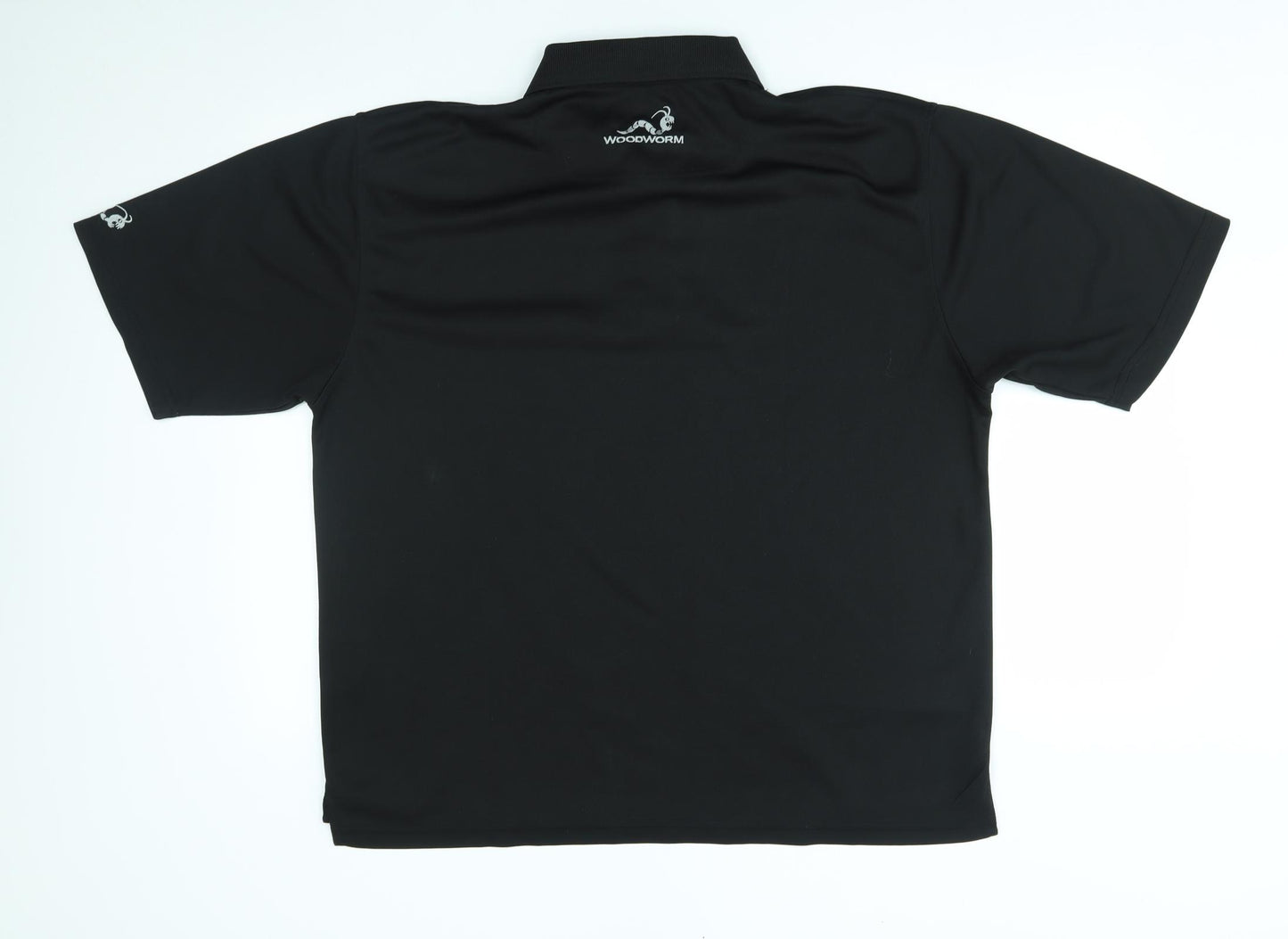 Woodworm Mens Black    Polo Size XL