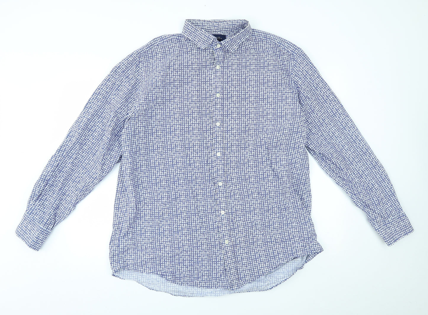 Charles Tyrwhitt Mens Blue Check   Button-Up Size XL