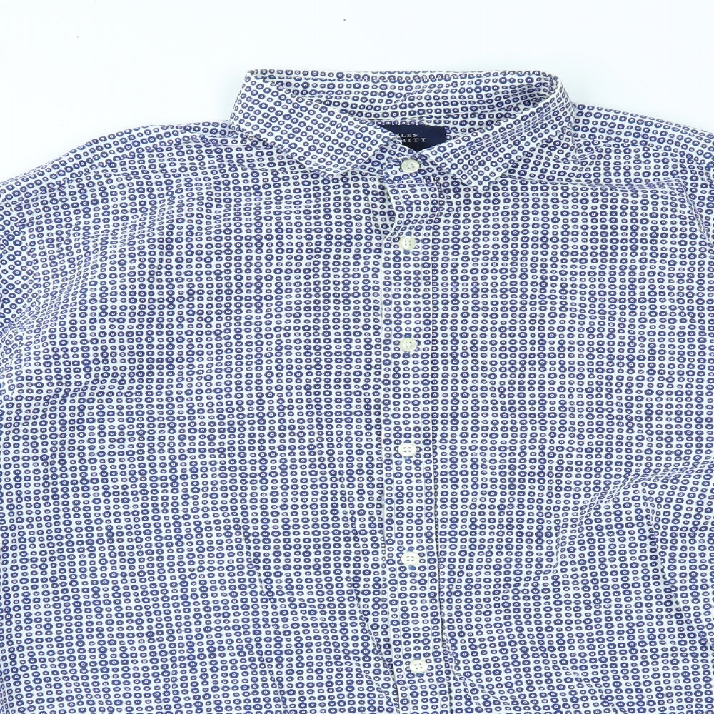 Charles Tyrwhitt Mens Blue Check   Button-Up Size XL