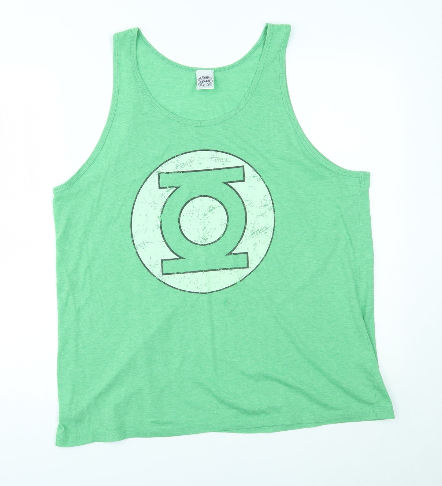 DC Comics Mens Green   Basic Tank Size L  - green lantern