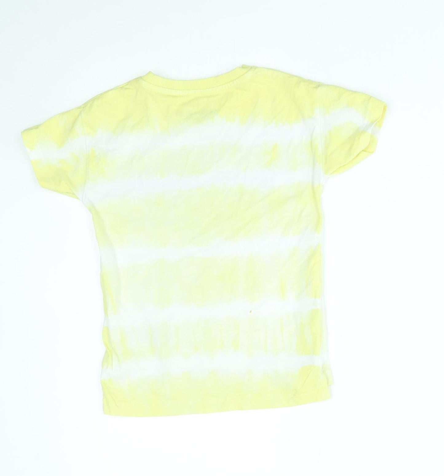 M&S Boys Yellow Striped  Basic T-Shirt Size 3-4 Years  - aloha