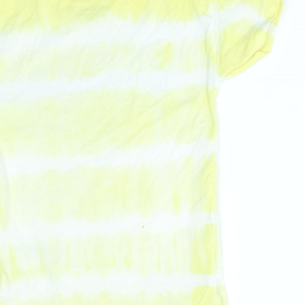 M&S Boys Yellow Striped  Basic T-Shirt Size 3-4 Years  - aloha