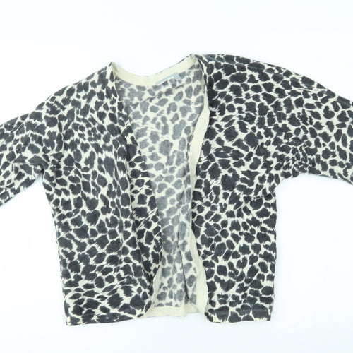 Preworn Womens Ivory Animal Print  Shrug Jumper Size L