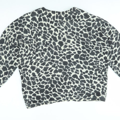 Preworn Womens Ivory Animal Print  Shrug Jumper Size L