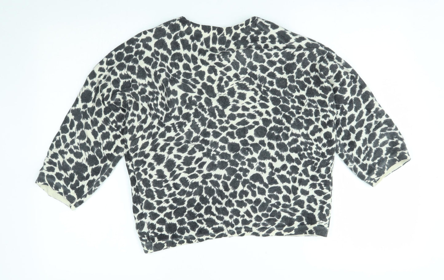 Preworn Womens Ivory Animal Print  Shrug Jumper Size L