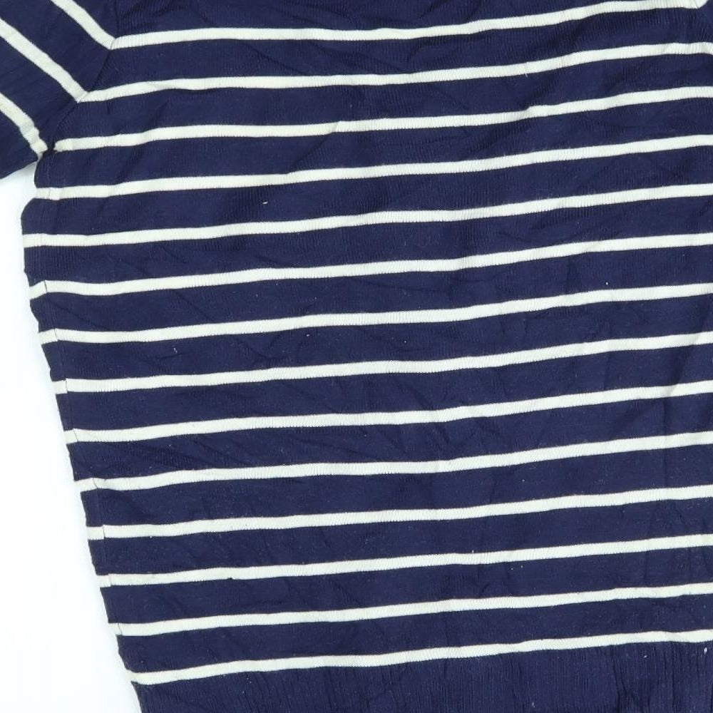 Motel Womens Blue Striped  Cardigan Jumper Size S