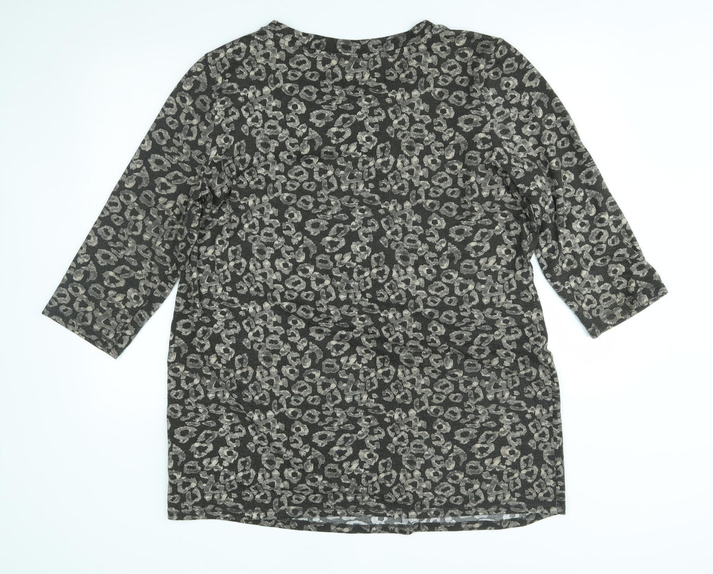 F&F Womens Grey Animal Print  Tunic Jumper Size 22