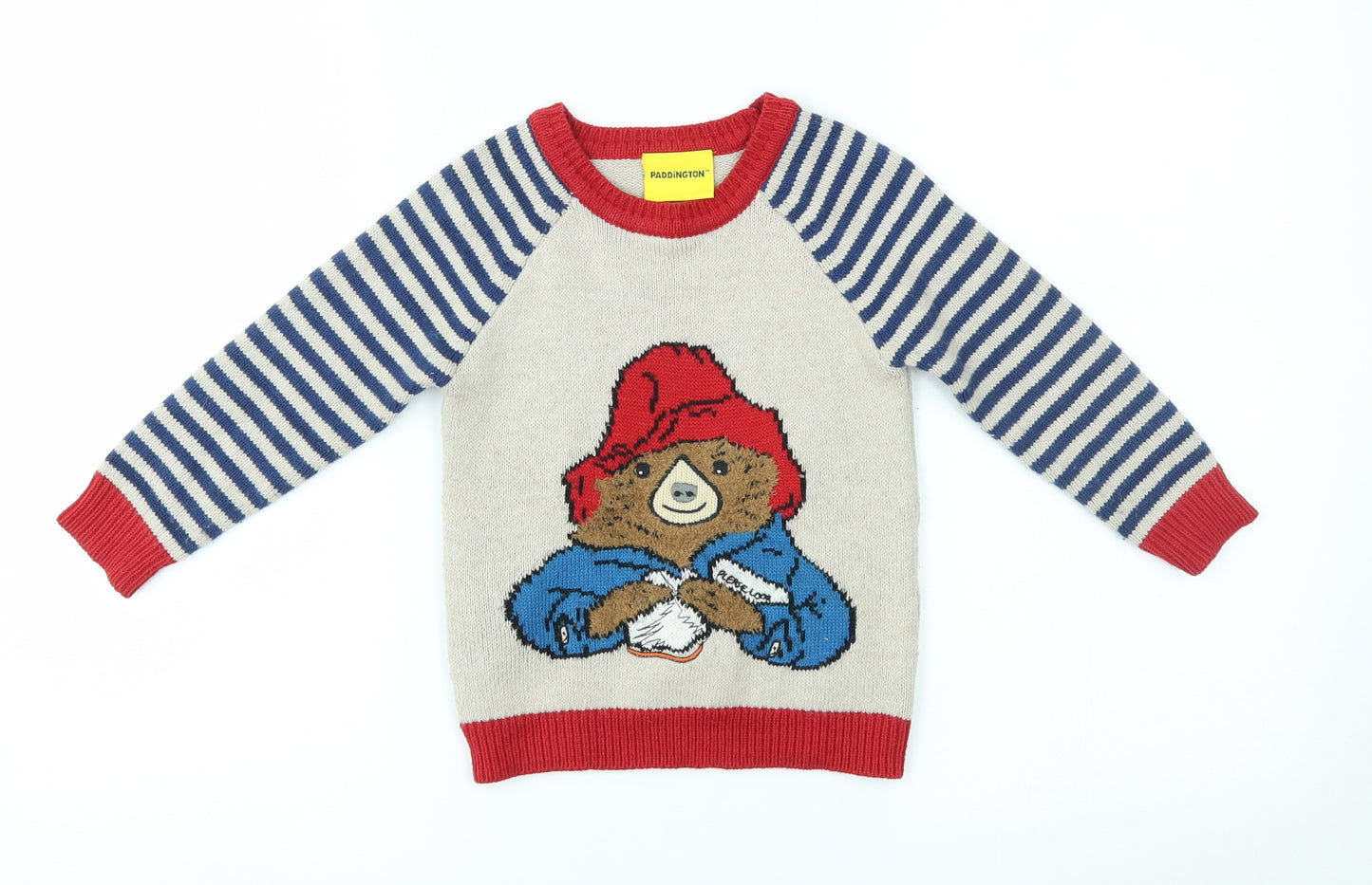 TU Boys Beige   Pullover Jumper Size 2-3 Years  - paddington