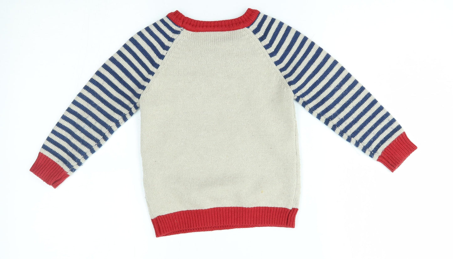 TU Boys Beige   Pullover Jumper Size 2-3 Years  - paddington