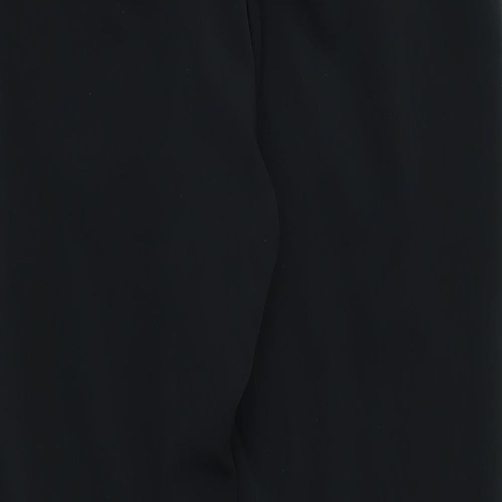 M&S Womens Black   Capri Trousers Size 10 L27 in - flower detail