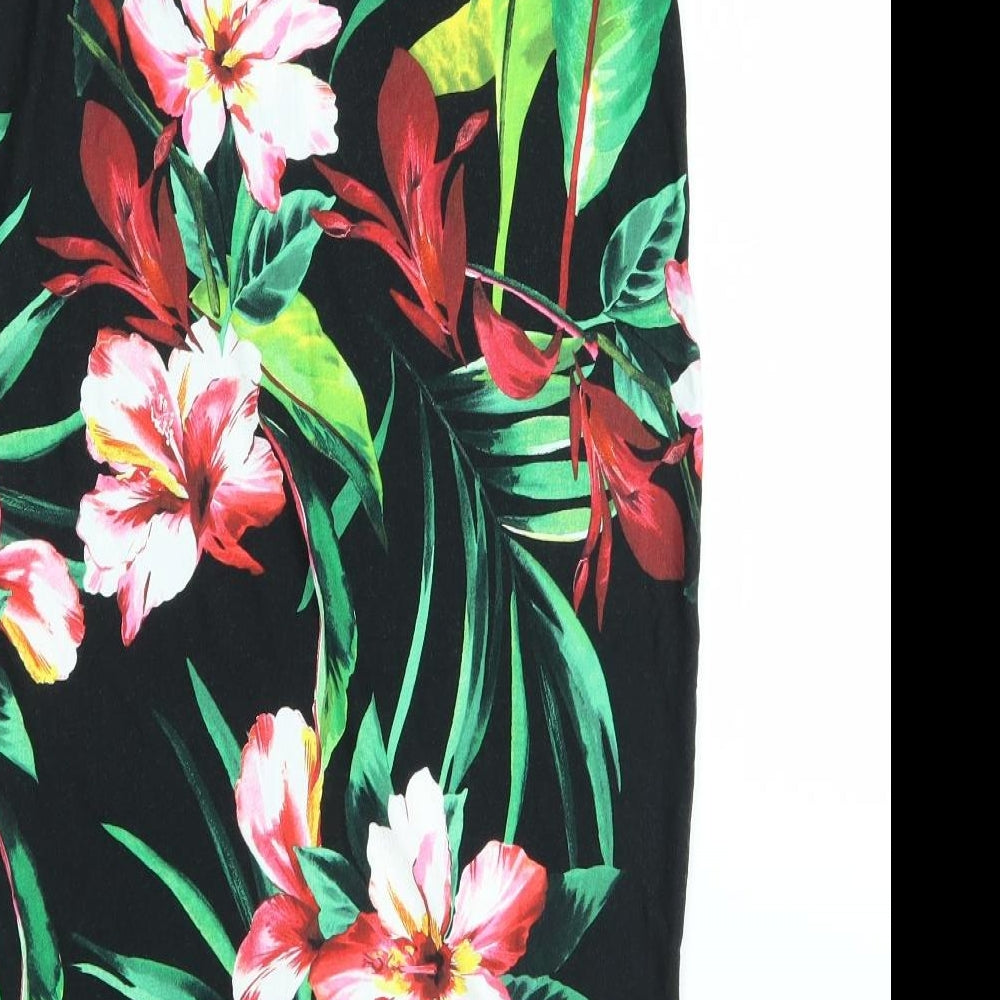 Dorothy Perkins Womens Green Floral  Straight & Pencil Skirt Size 12